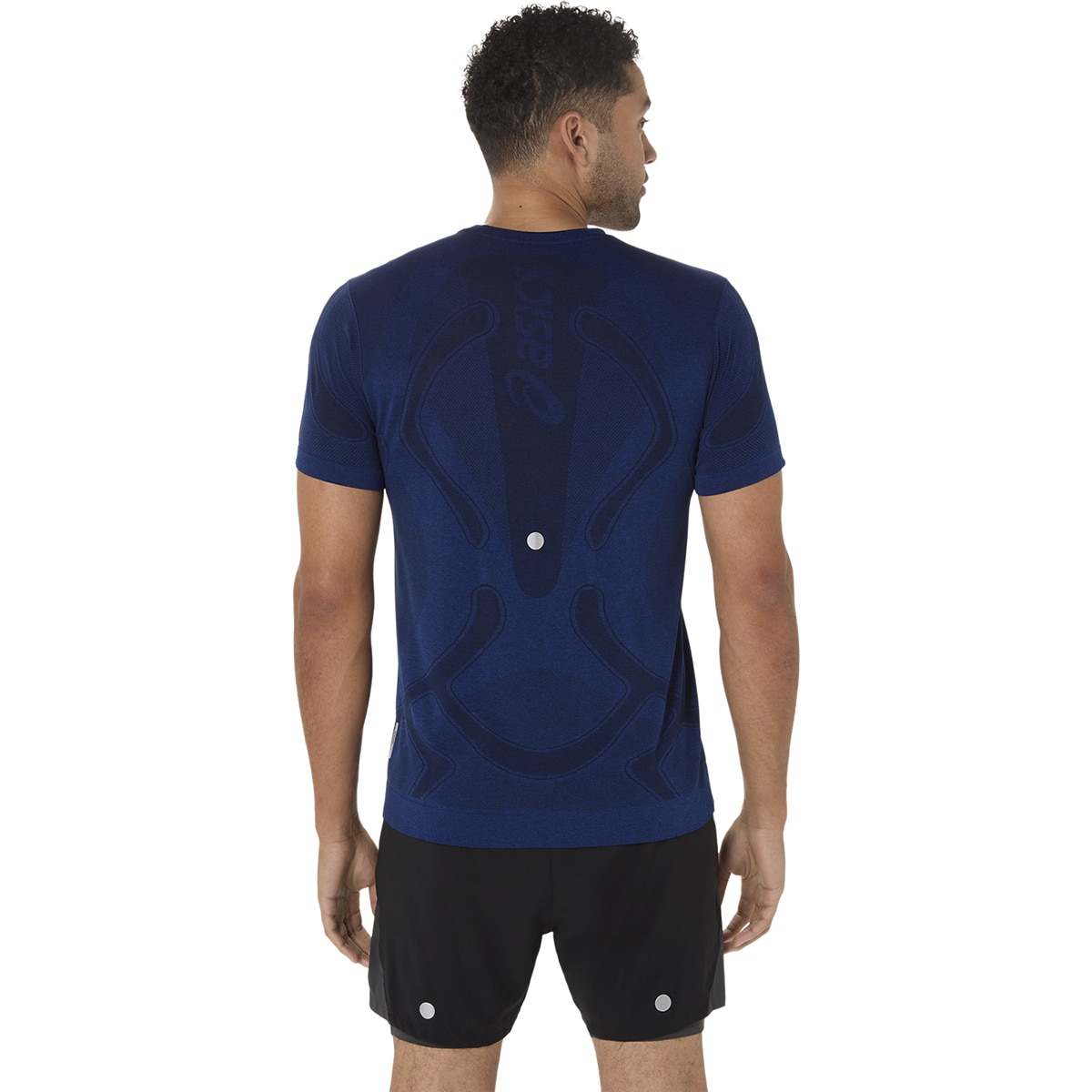 T-shirt de Running de Homem Road Seamless SS Top Azul-1