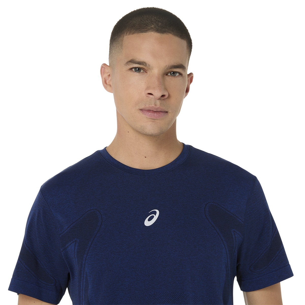 T-shirt de Running de Homem Road Seamless SS Top Azul-7