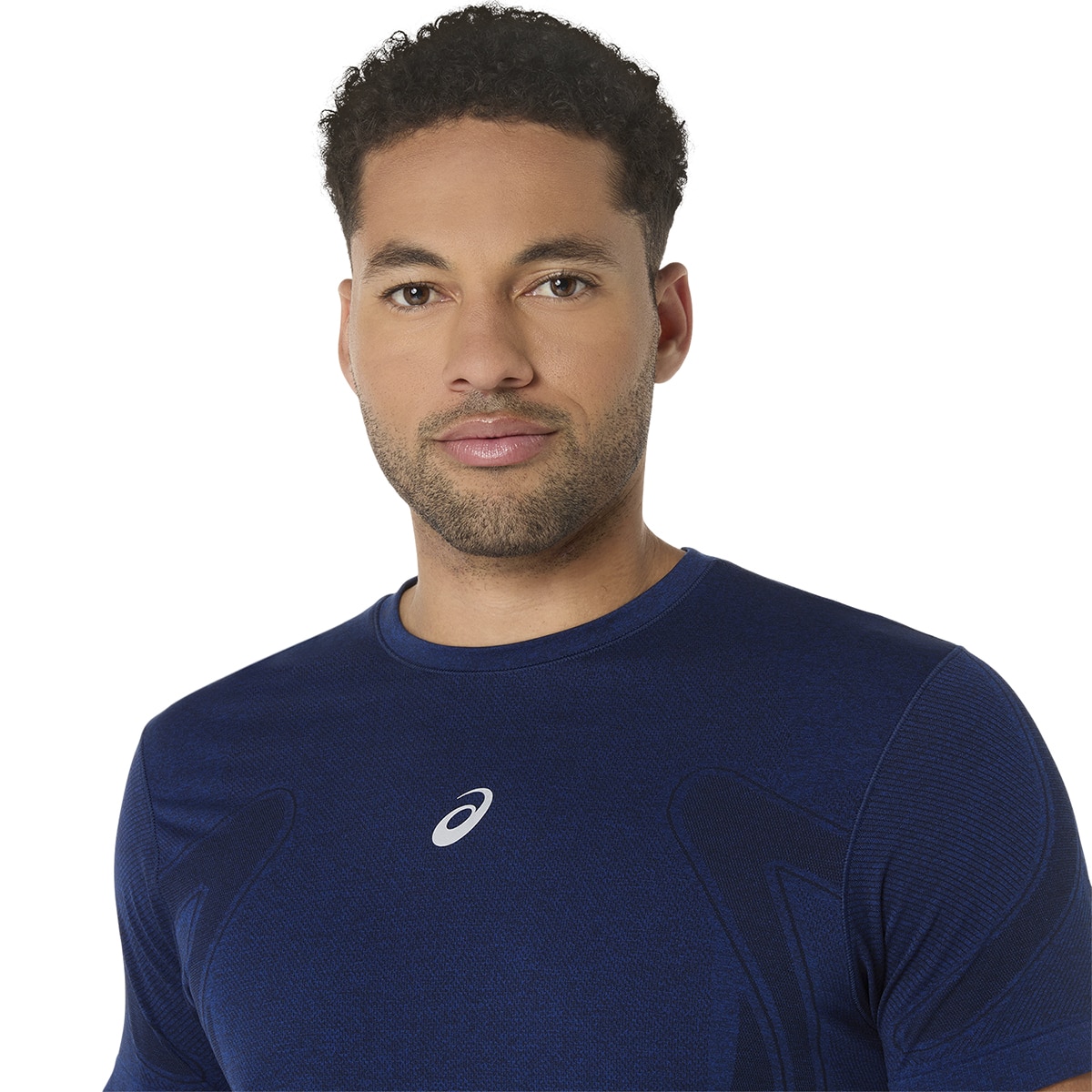 T-shirt de Running de Homem Road Seamless SS Top Azul-8