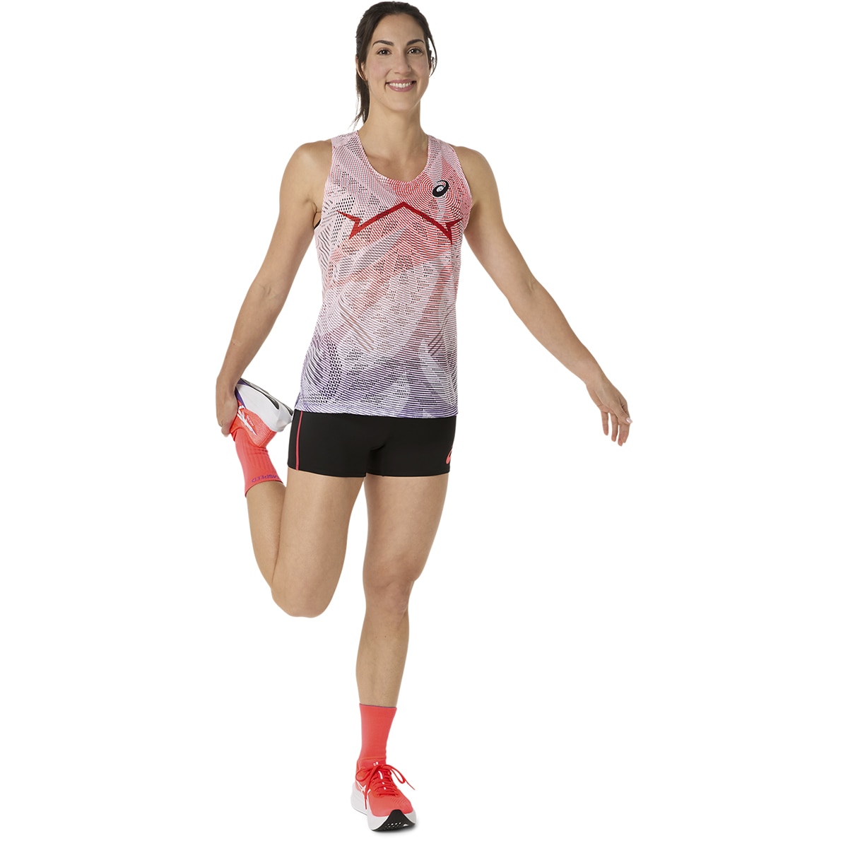 T-shirts de Running de Mulher Metaspeed Singlet Vermelho-6