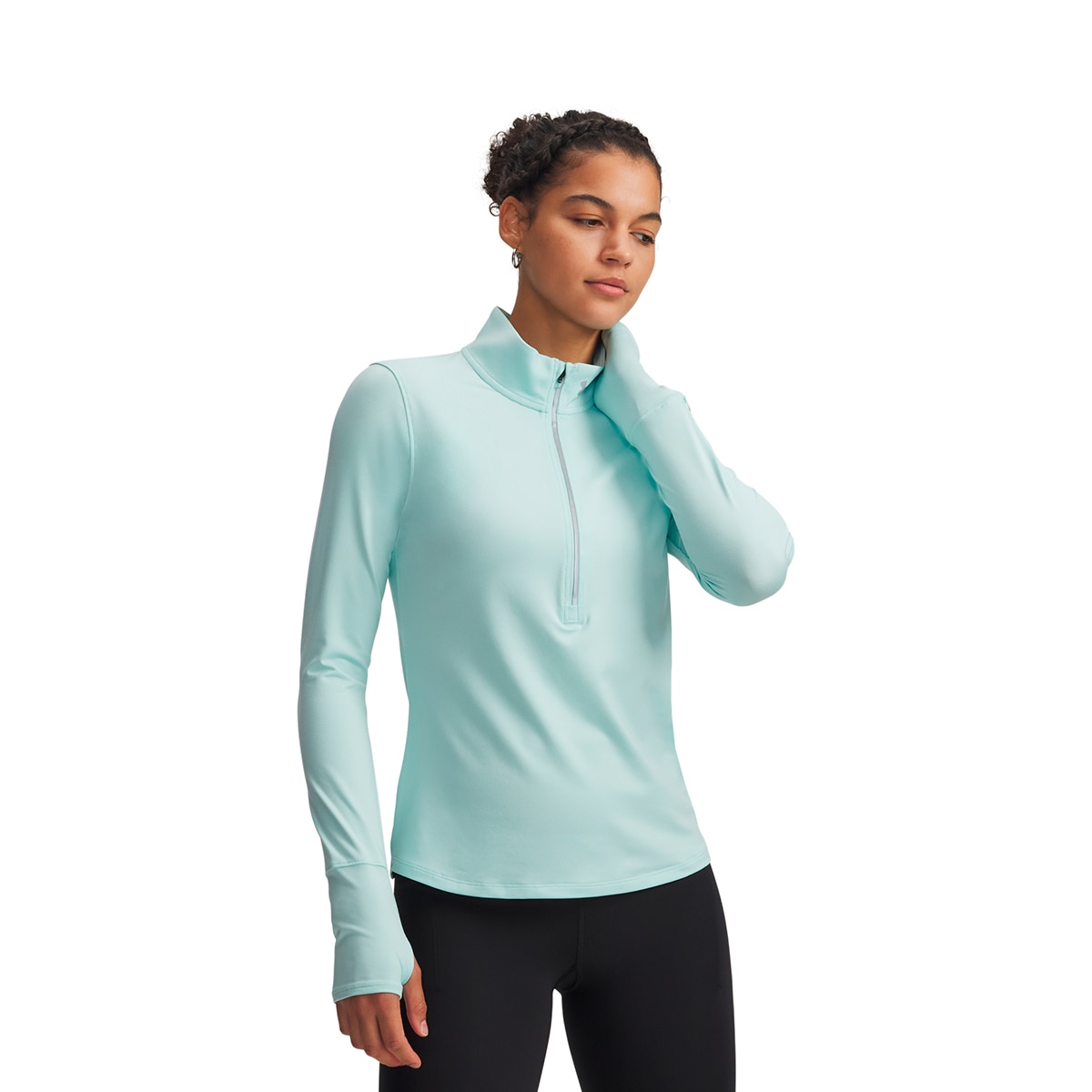 Sweatshirt de Running de Mulher UA Launch Pro Half Zip Verde-menta-1
