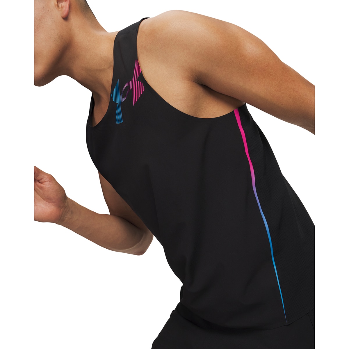 T-shirts de Homem Running UA Velocity Elite Singlet Preto-3