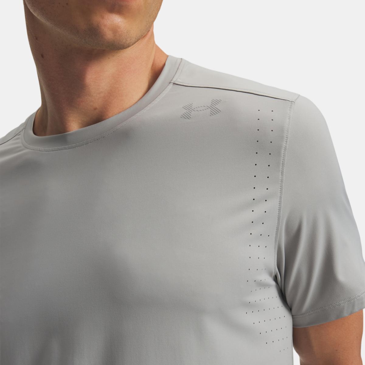 T-shirts de Homem Running UA Velociti Pro Shortsleeve Cinzento-chumbo-3