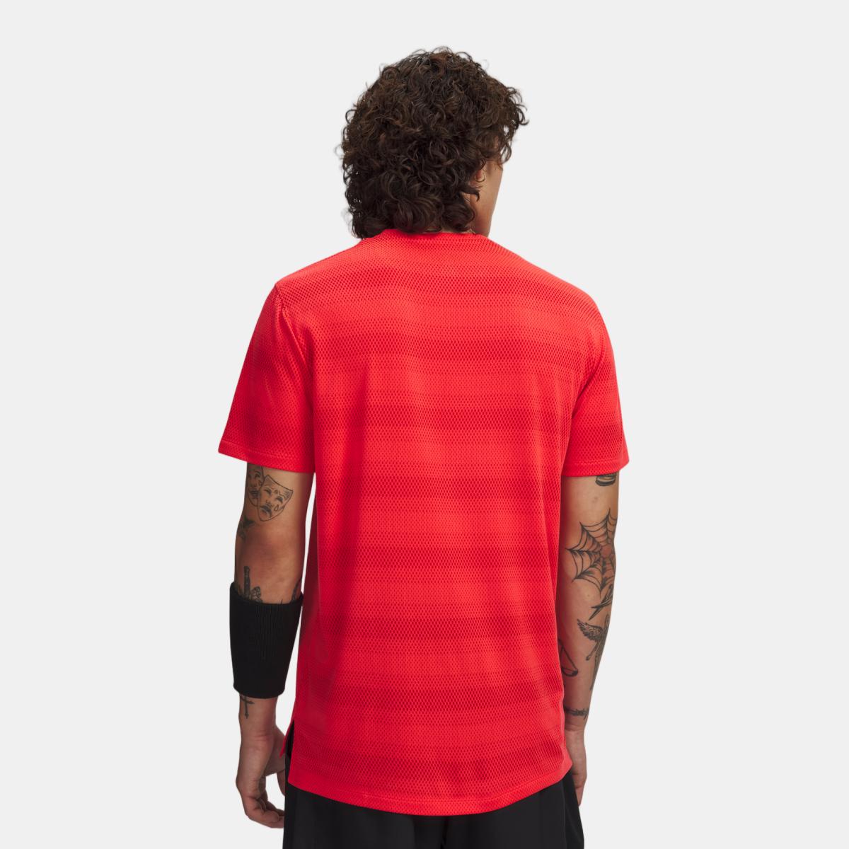 T-shirts de Homem Running UA Velociti SS Vermelho-2