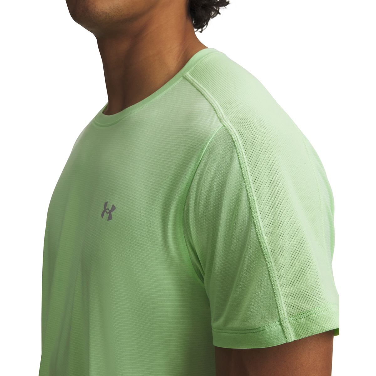 T-shirts Running UA Velociti REFLCT SS Verde Lima-2