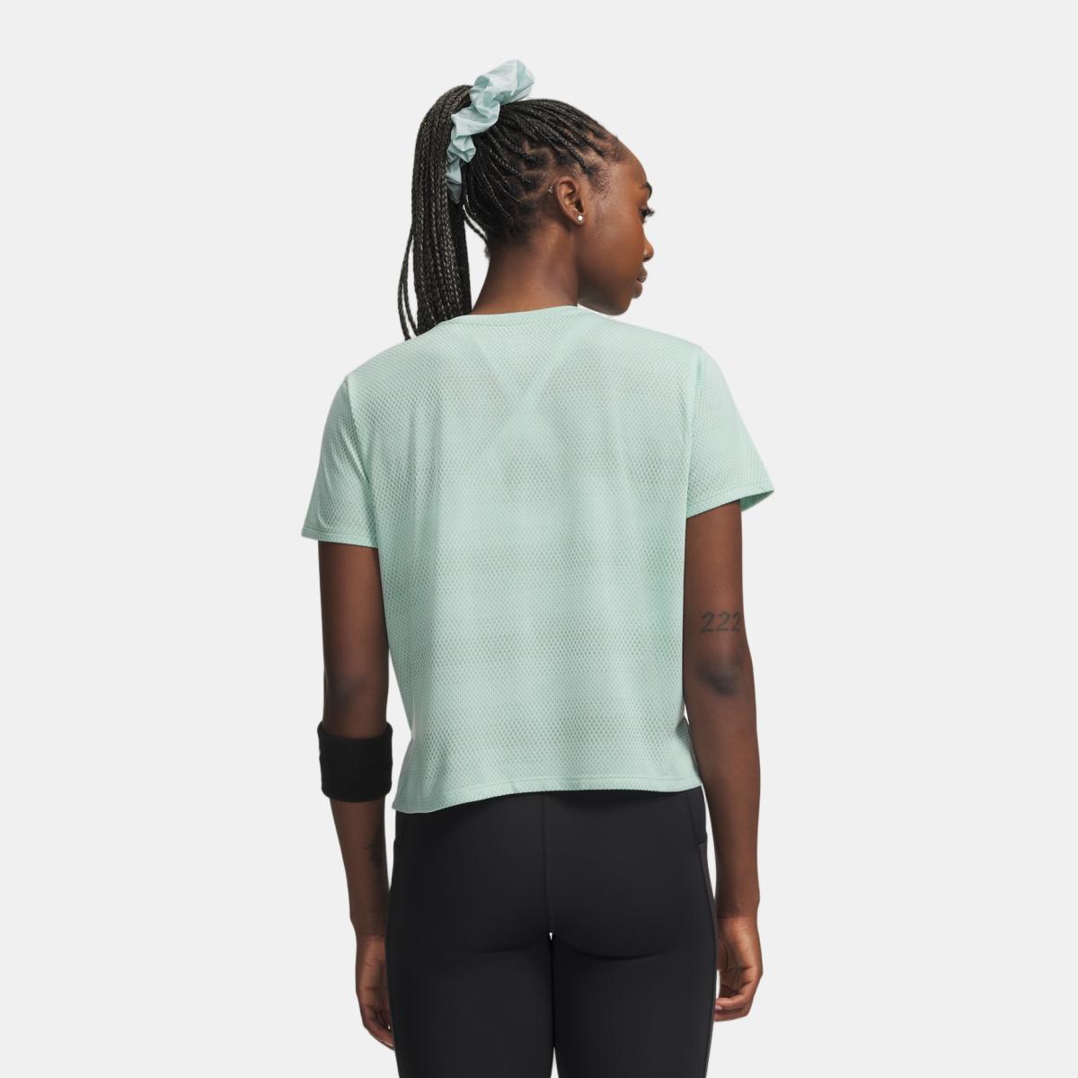 T-shirts de Mulher Running UA Velociti Shortsleeve Verde-menta-2