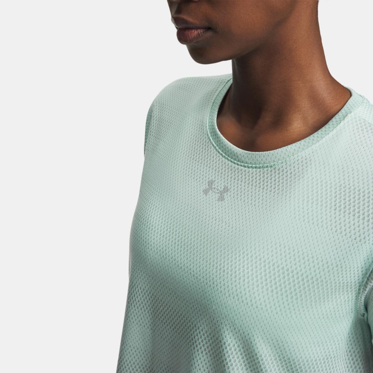 T-shirts de Mulher Running UA Velociti Shortsleeve Verde-menta-3