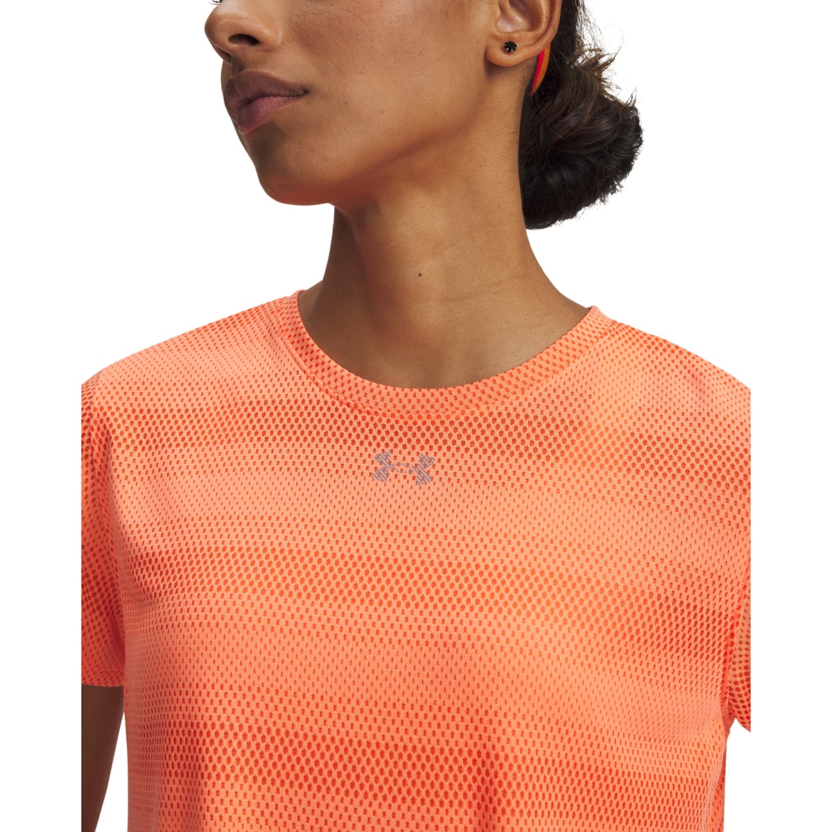 T-shirts de Mulher Running UA Velociti Shortsleeve Salmão-3