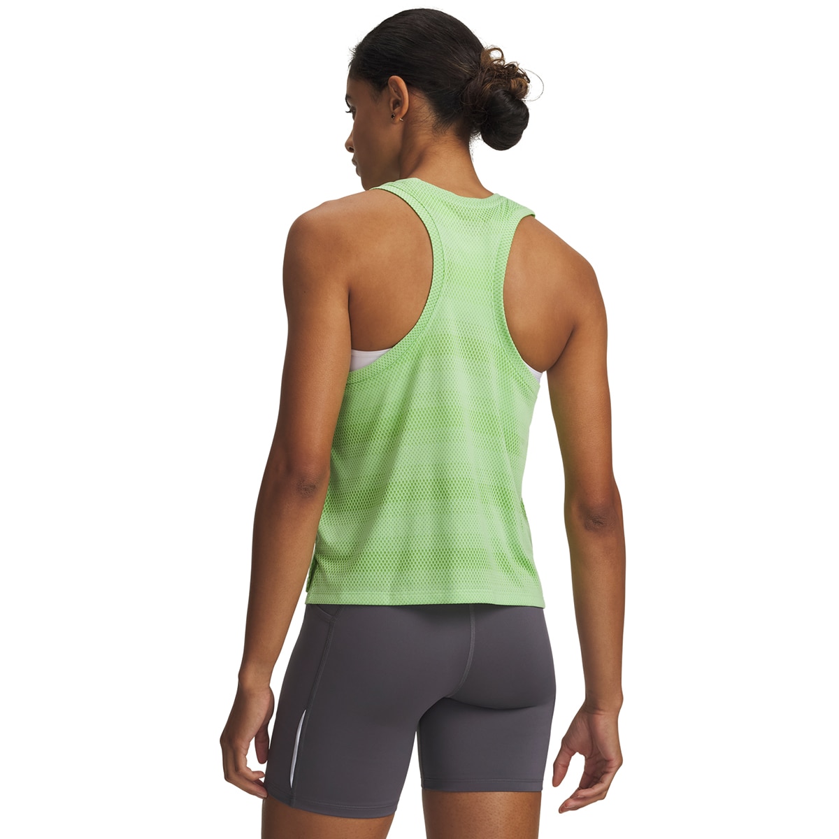 T-shirts de Mulher Running UA Velociti Singlet Verde Lima-2