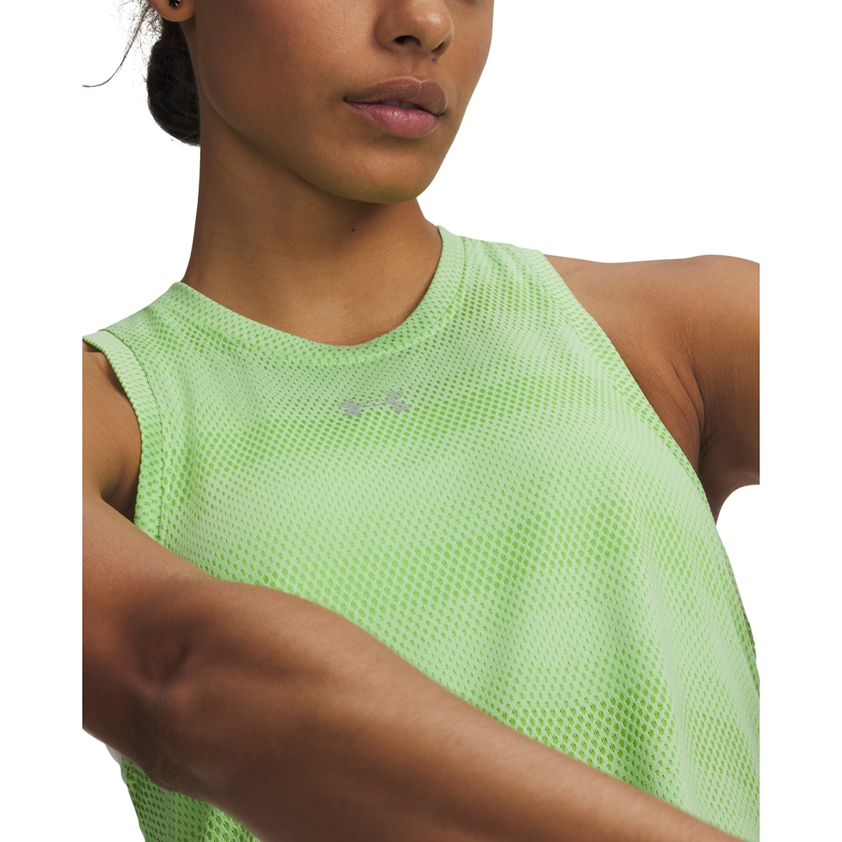 T-shirts de Mulher Running UA Velociti Singlet Verde Lima-3