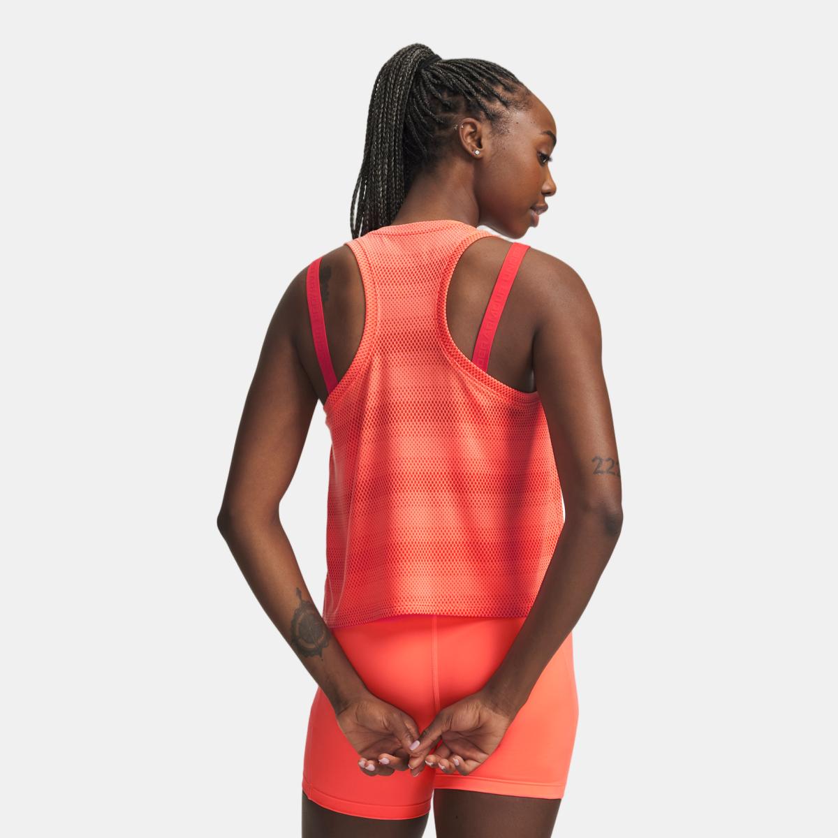 T-shirts de Mulher Running UA Velociti Singlet Salmão-2