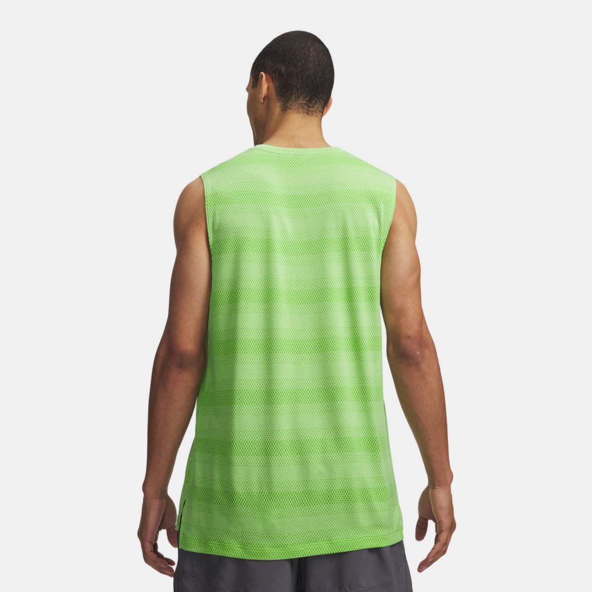 T-shirts de Homem Running UA Velociti Tank Verde Lima-2