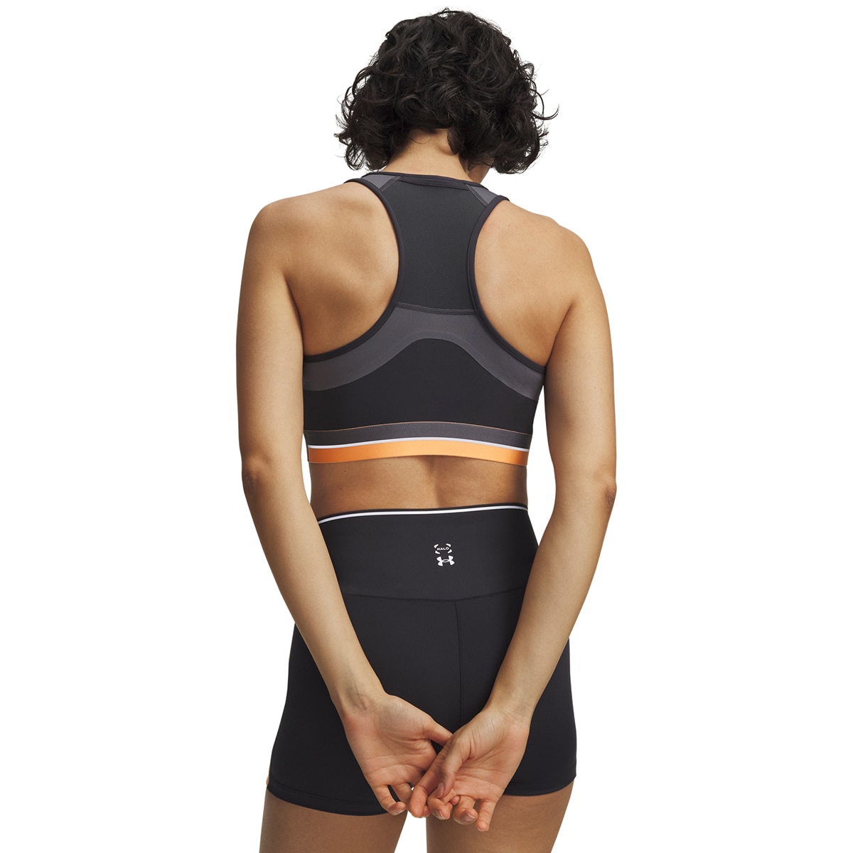 T-shirt de Running de Mulher UA Halo Run Crop Tank Cinzento-escuro-2