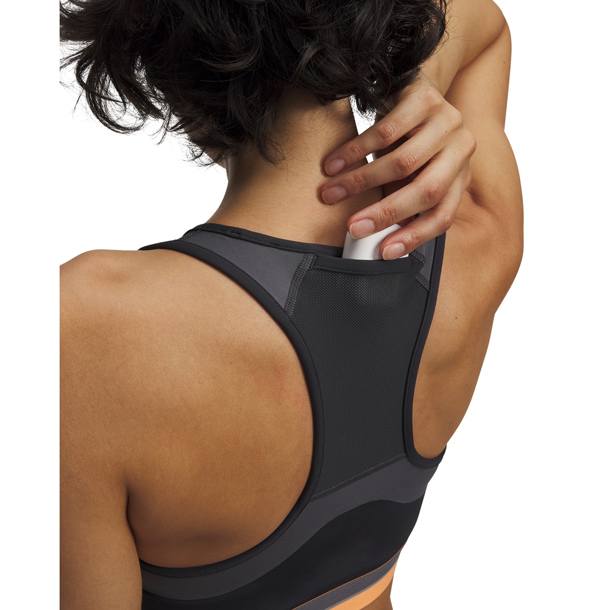T-shirt de Running de Mulher UA Halo Run Crop Tank Cinzento-escuro-3