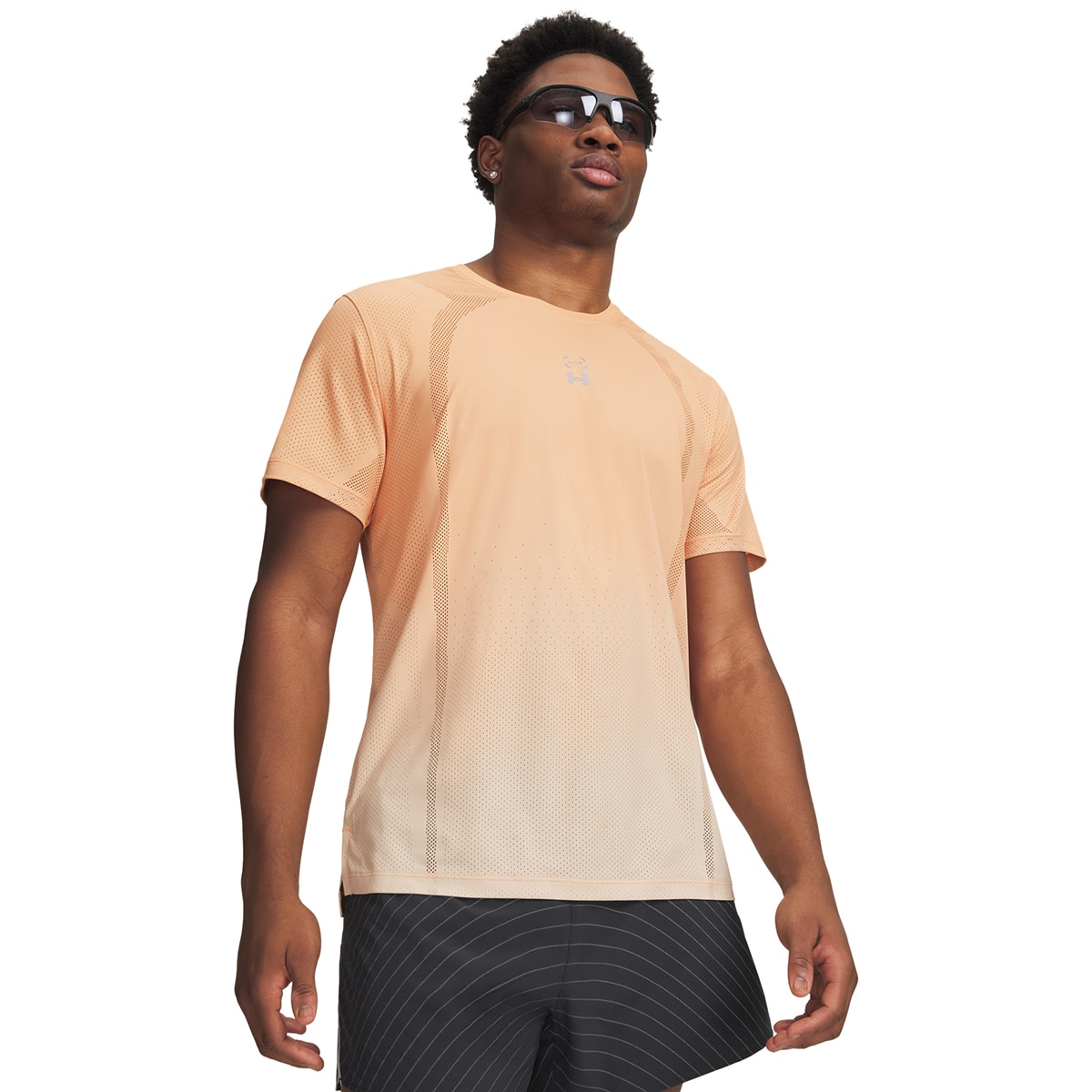 T-shirts Running UA Halo Run Shortsleeve Laranja-1
