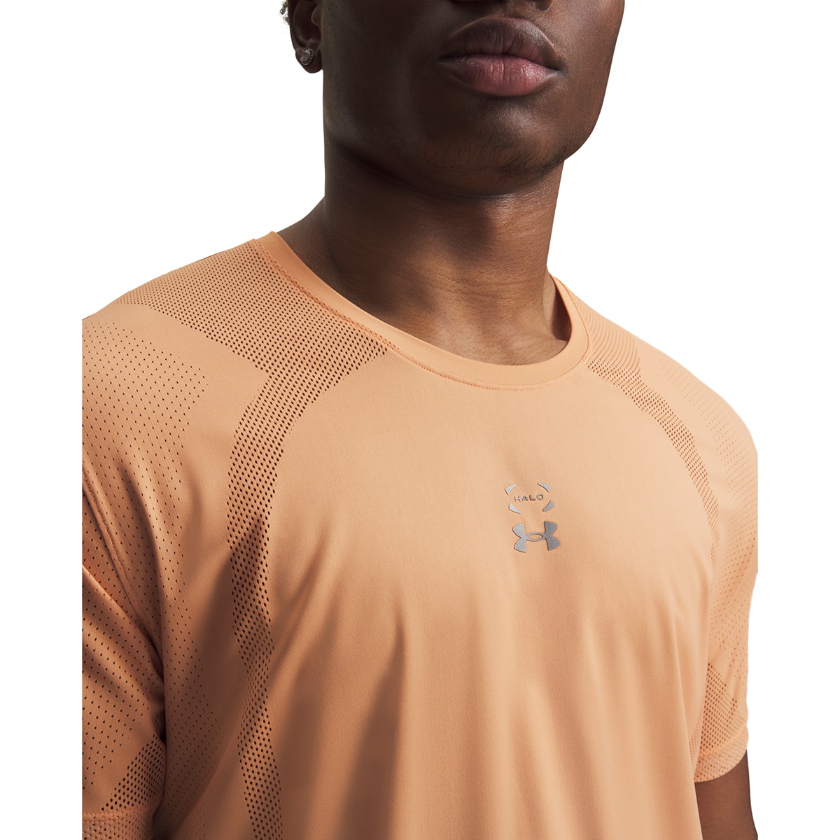 T-shirts Running UA Halo Run Shortsleeve Laranja-3