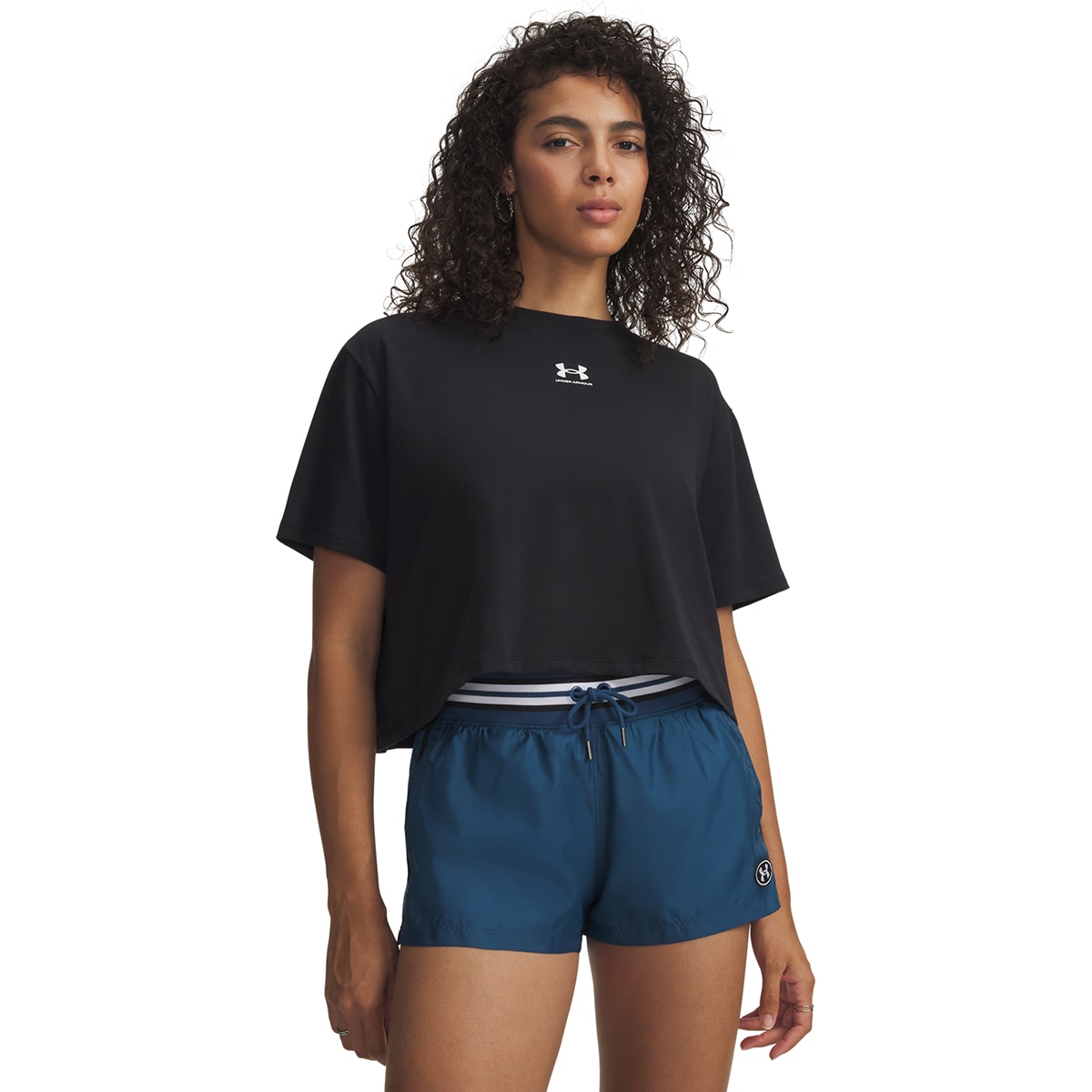 Imagem 0 de T-shirt Casual de Mulher UA Rival Boxy Tee Solid
