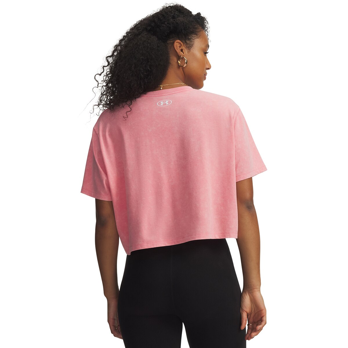 T-shirt Casual de Mulher UA Rival Boxy Tee Wash Rosa-2