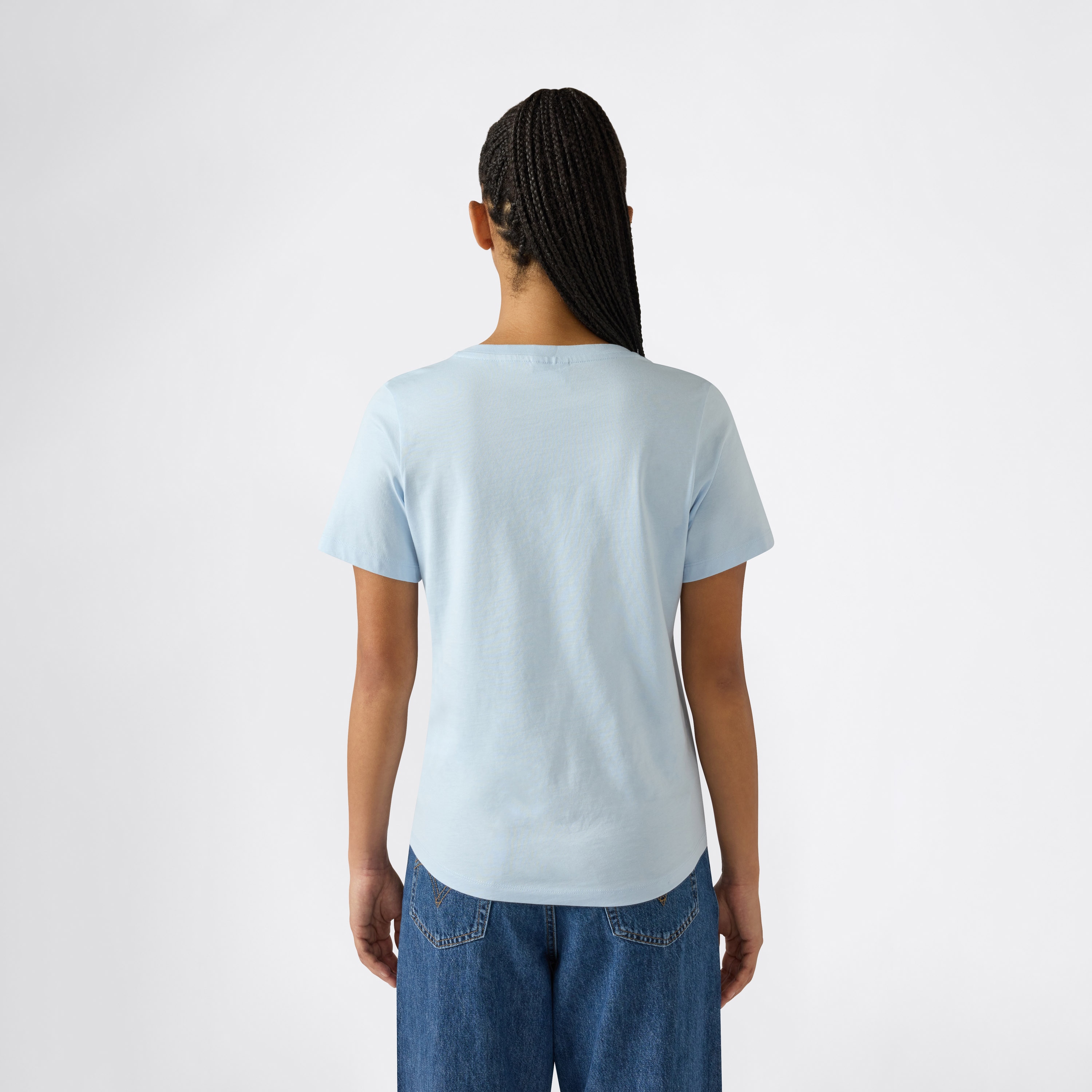 T-shirt de Manga Curta de Mulher SS Tee Azul-2