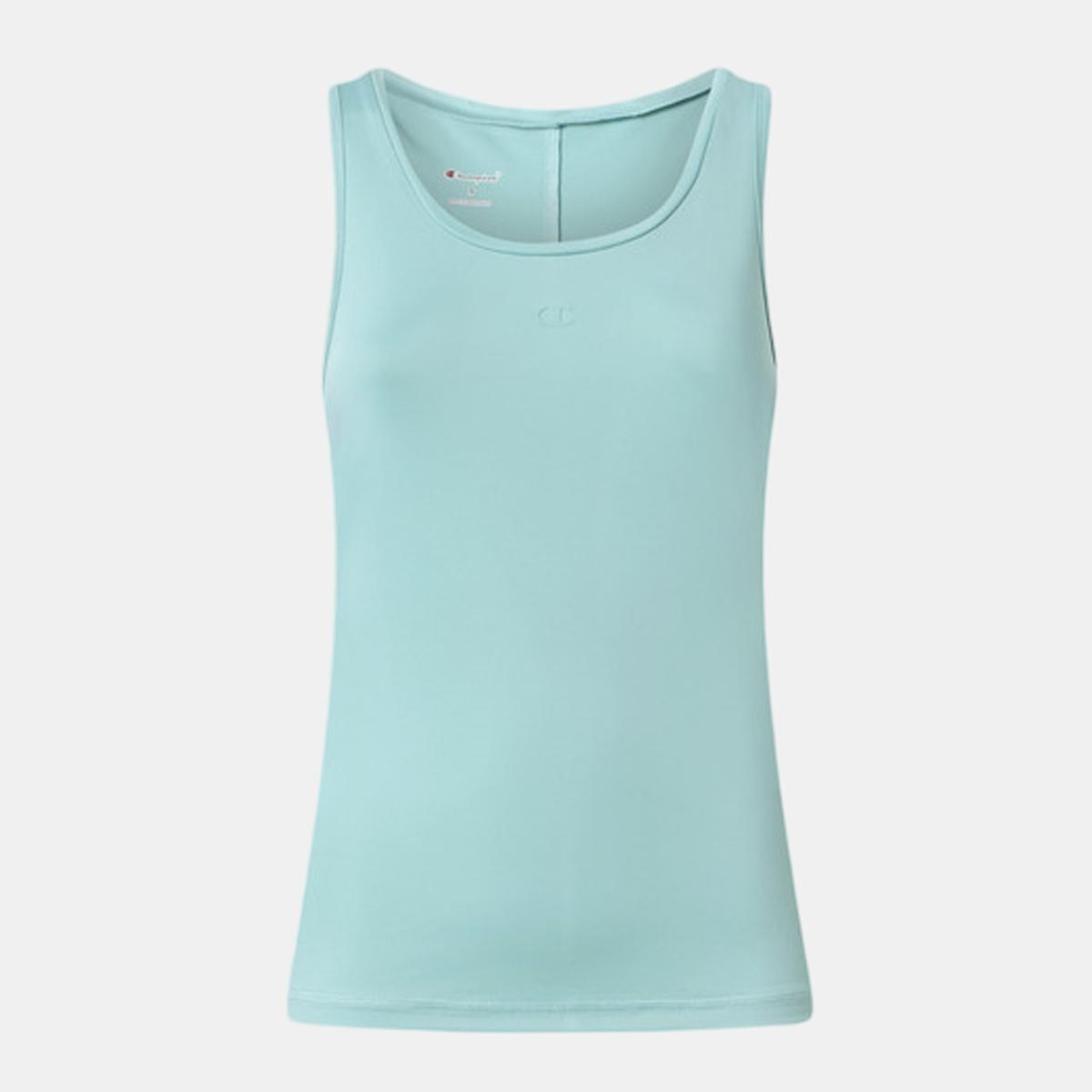 T-shirt sem Mangas de Mulher Tank Azul-5