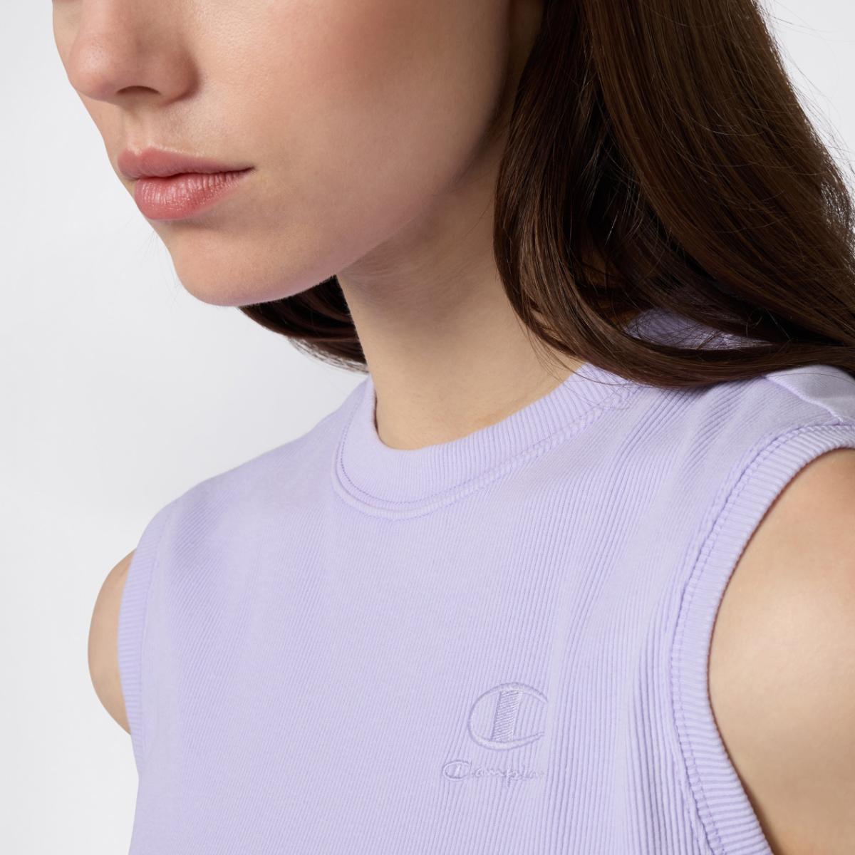 T-shirt sem Mangas de Mulher Tank Roxo-3
