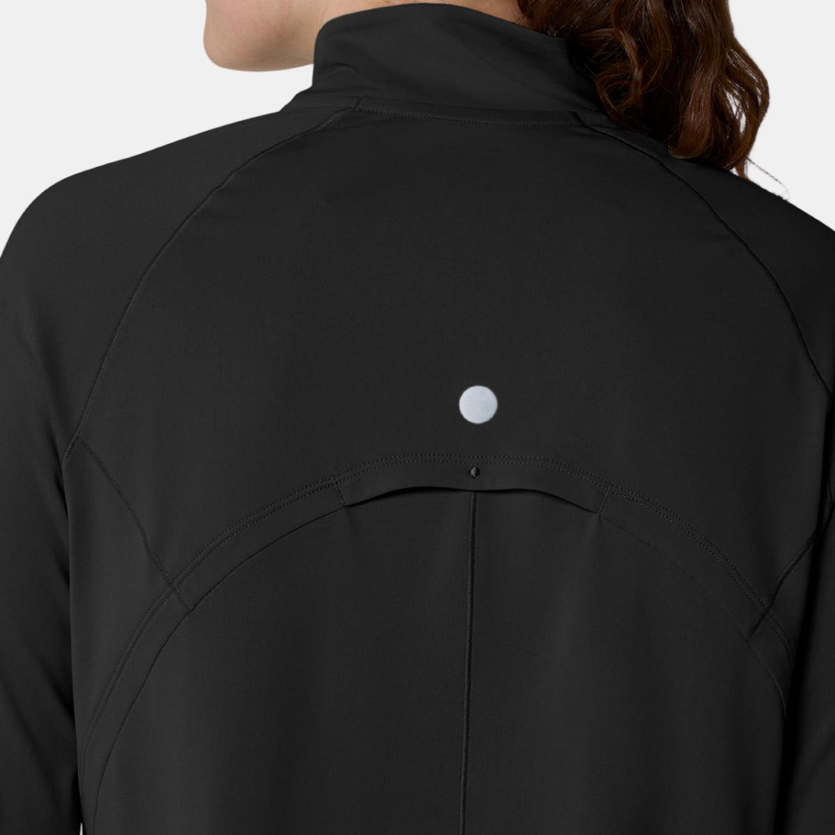T-shirt de Mulher Nagino Run 1/4 ZIP LS Top Preto-4