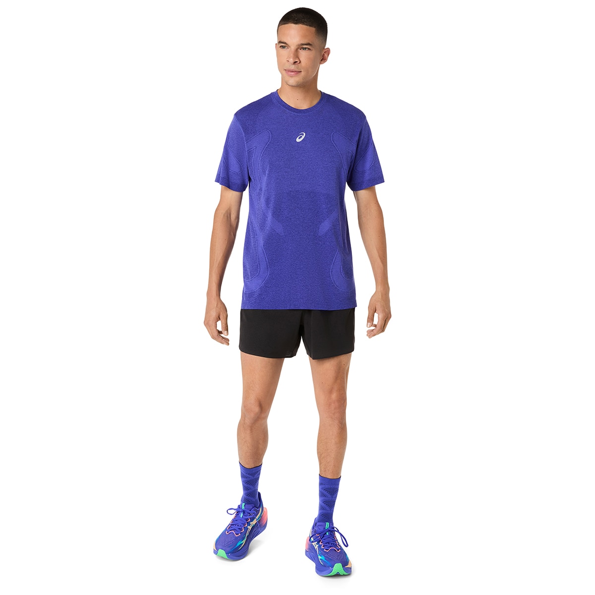 T-shirt de Homem Road SeamleSS SS Top Azul-3