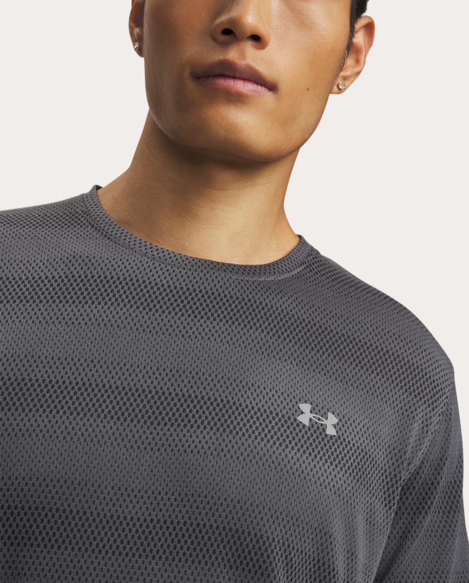T-shirt de Homem UA Velociti SS Cinzento-granito-3