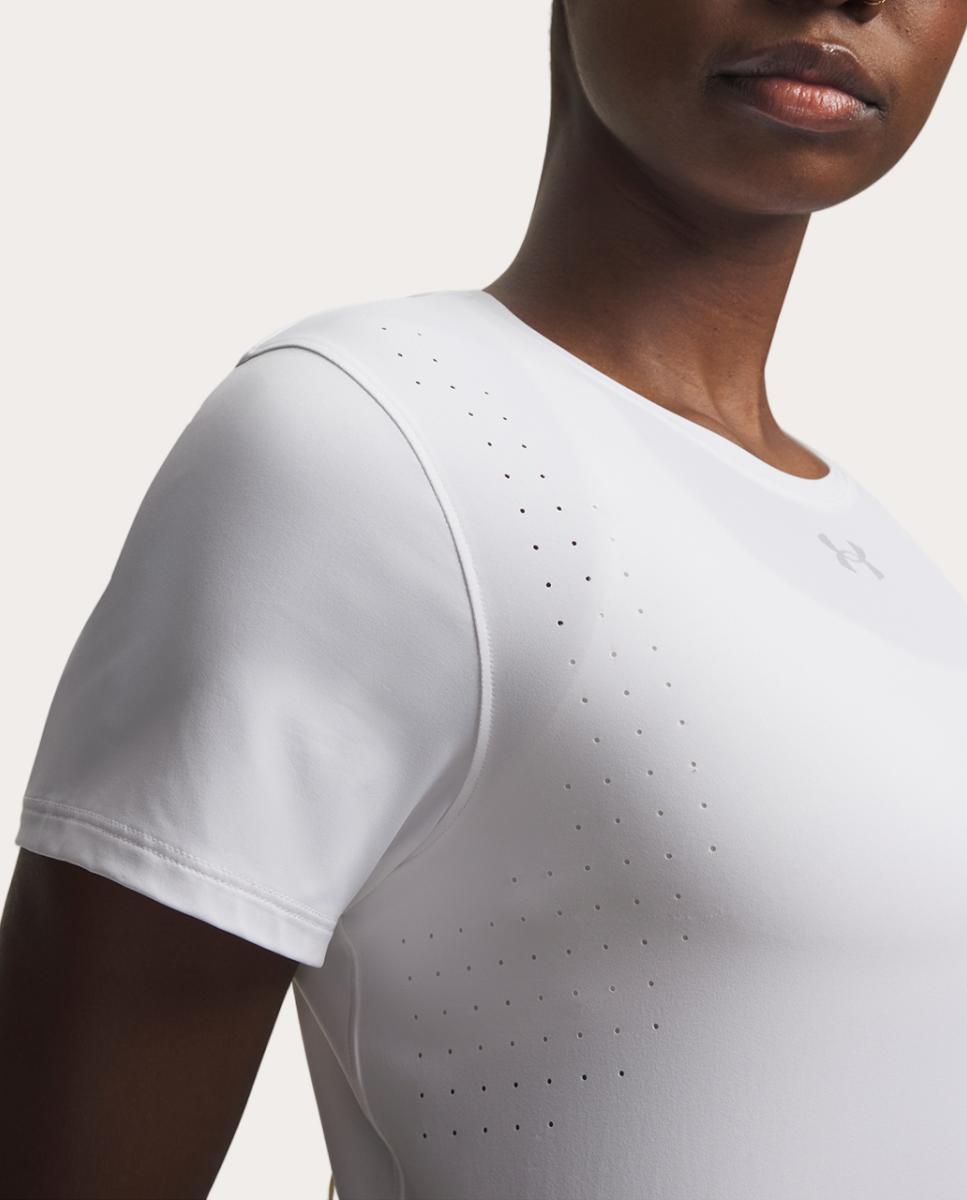 T-shirt de Mulher UA Velociti Pro Shortsleeve Branco-3