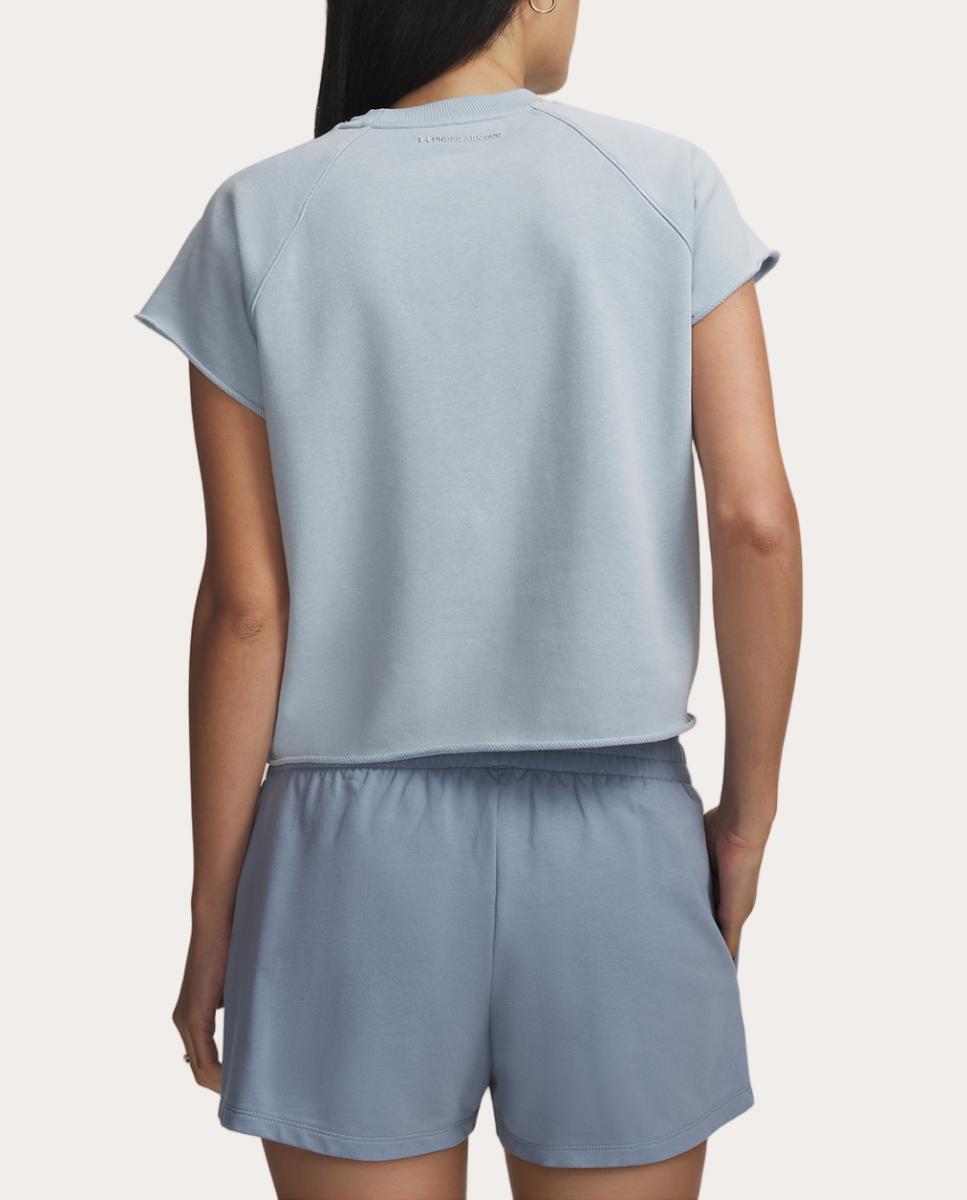T-shirt de Mulher Icon WM Cut Off SS Azul / Cinzento-2