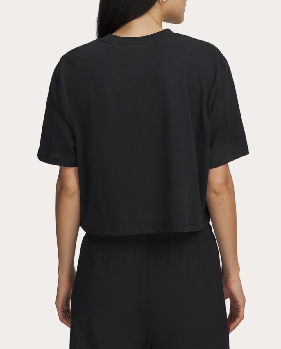 T-shirt de Mulher UA W Center LT SS Preto / Branco-2