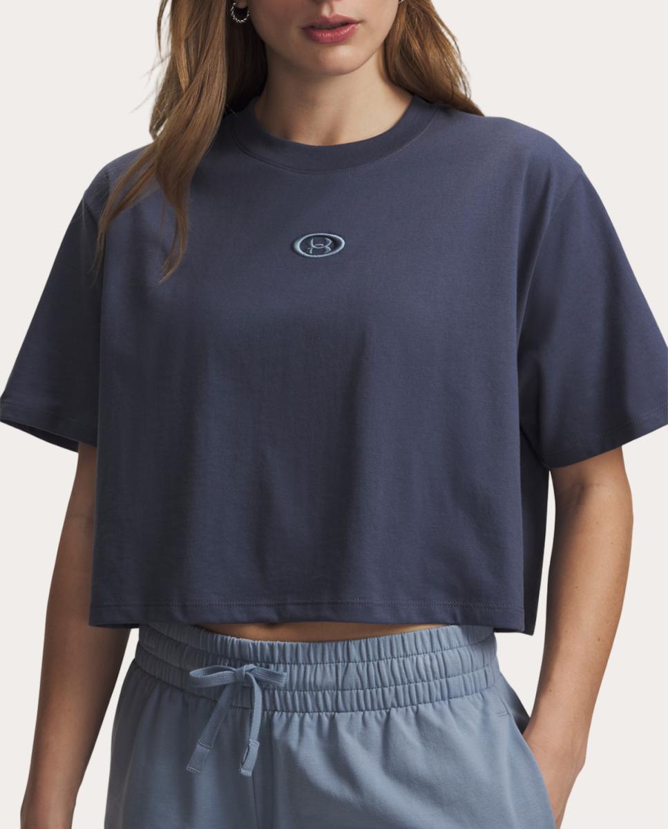 Camiseta de mujer UA W Center LT SS Under Armour - Gris azulado Gris azulado-3