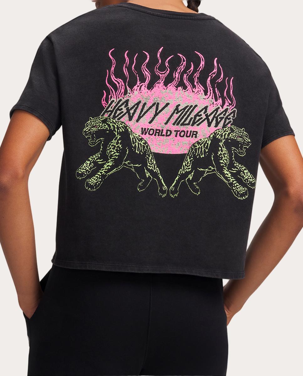 T-shirt de Mulher UA HB Run HW Wash Tour SS Preto-2