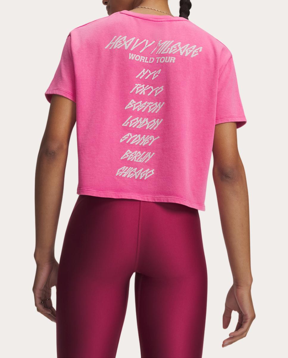 T-shirt de Mulher UA HB Run HW Wash City SS Rosa-2