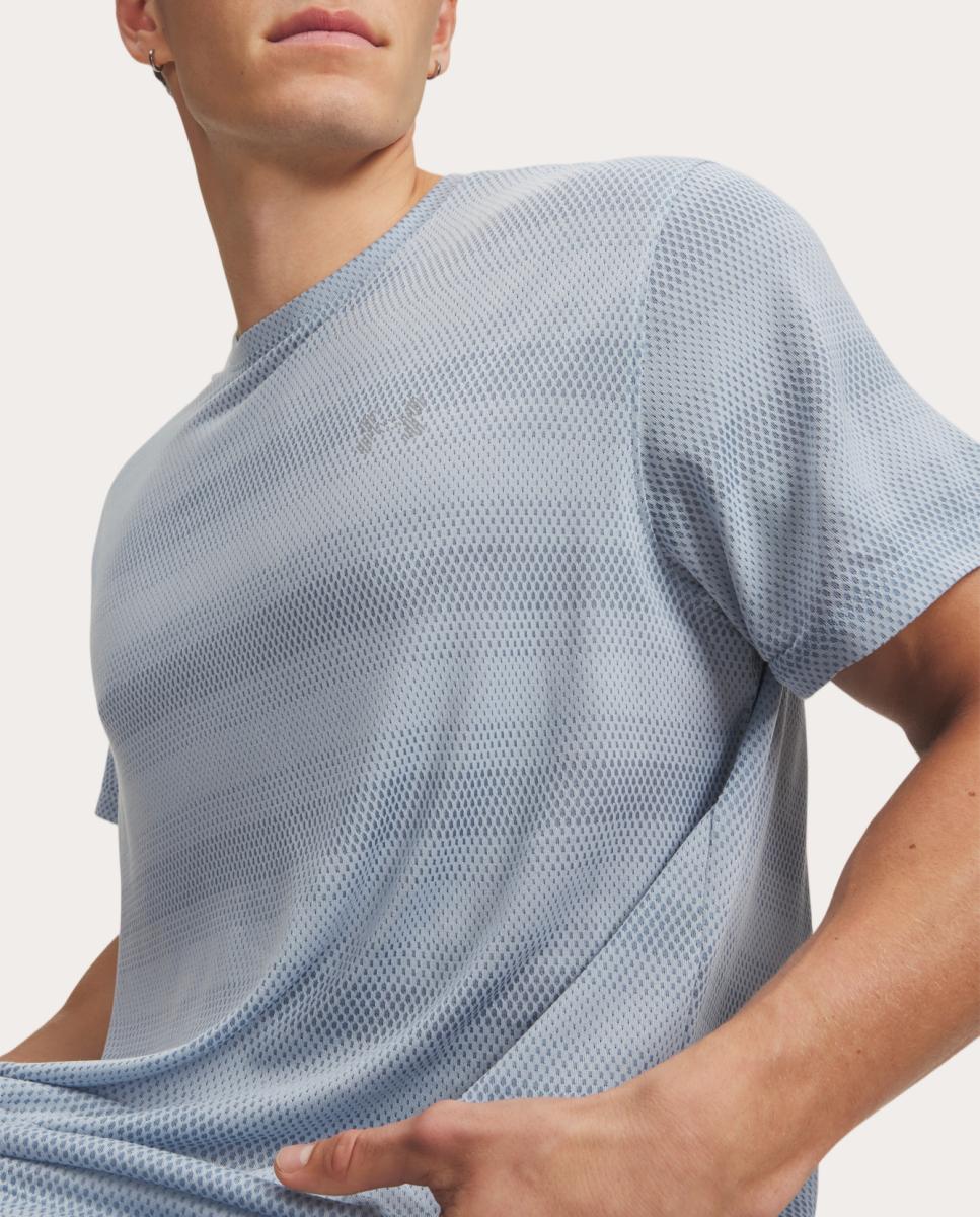 T-shirt de Homem UA Velociti SS Azul / Cinzento-3
