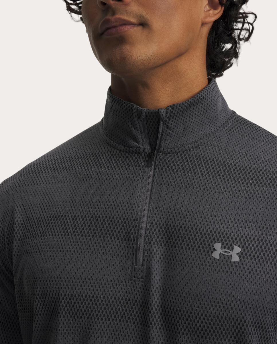 Sweatshirt de Homem UA Velociti 1/4 Zip Cinzento-granito-3