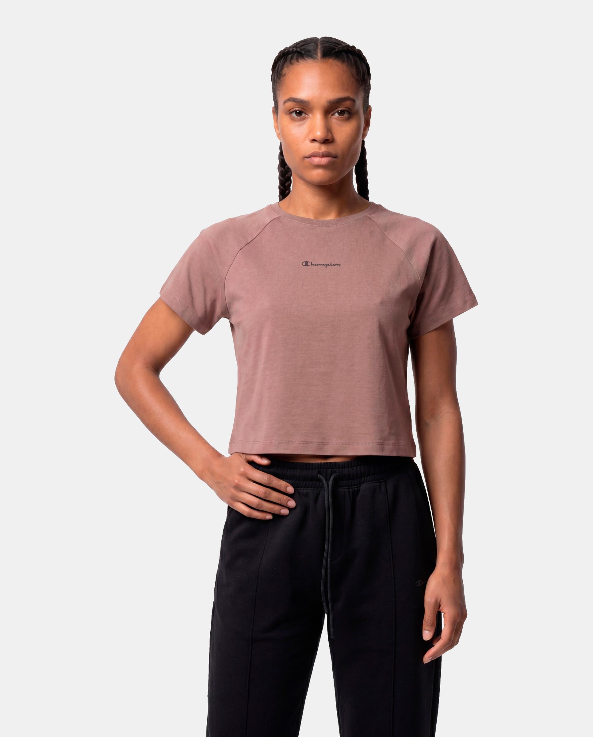 Imagen 0 de Camisetas Casual de Mujer SS Tee CHAMPION Marrón