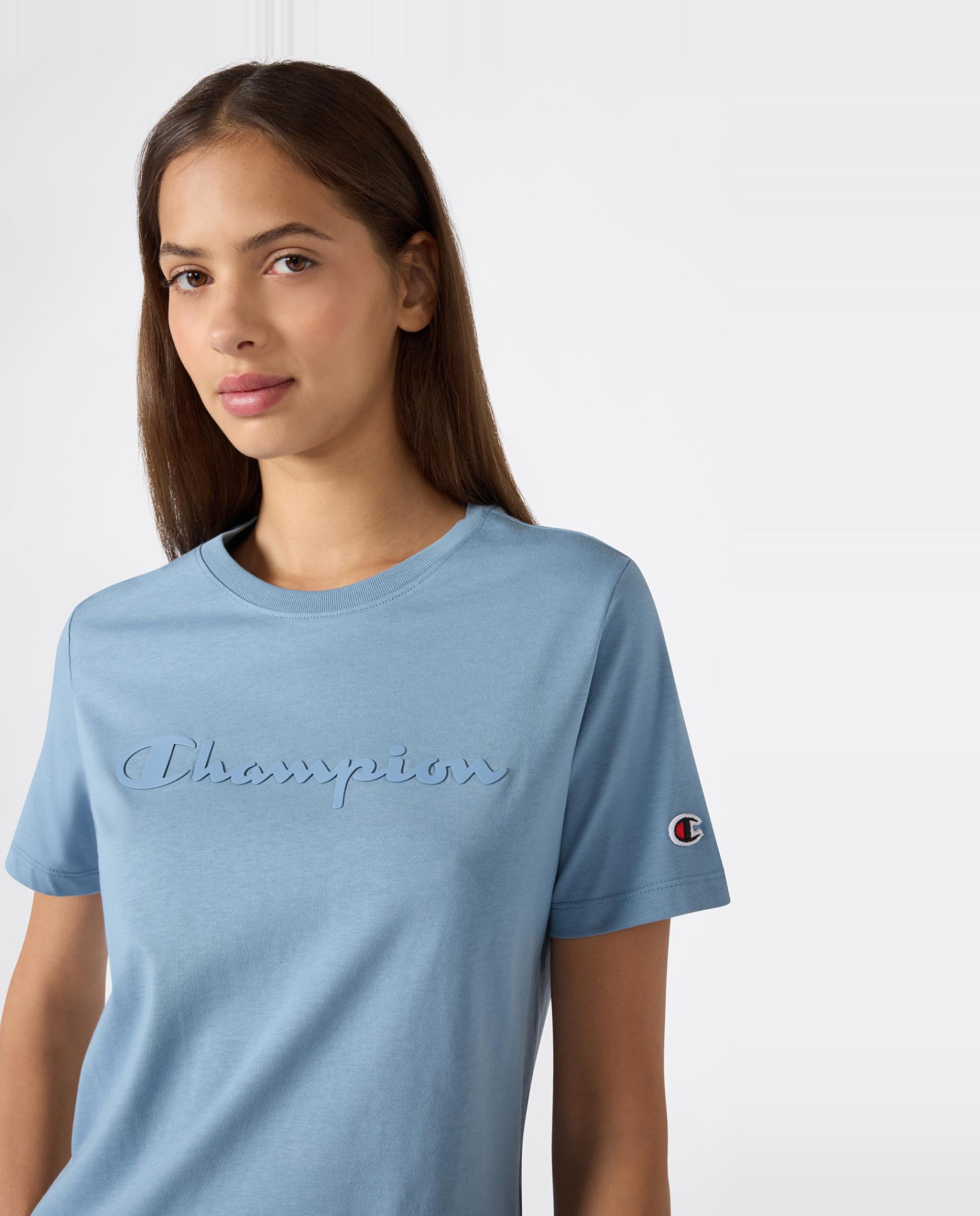 Camisetas Casual de Mujer SS Tee CHAMPION - Azul Azul-4