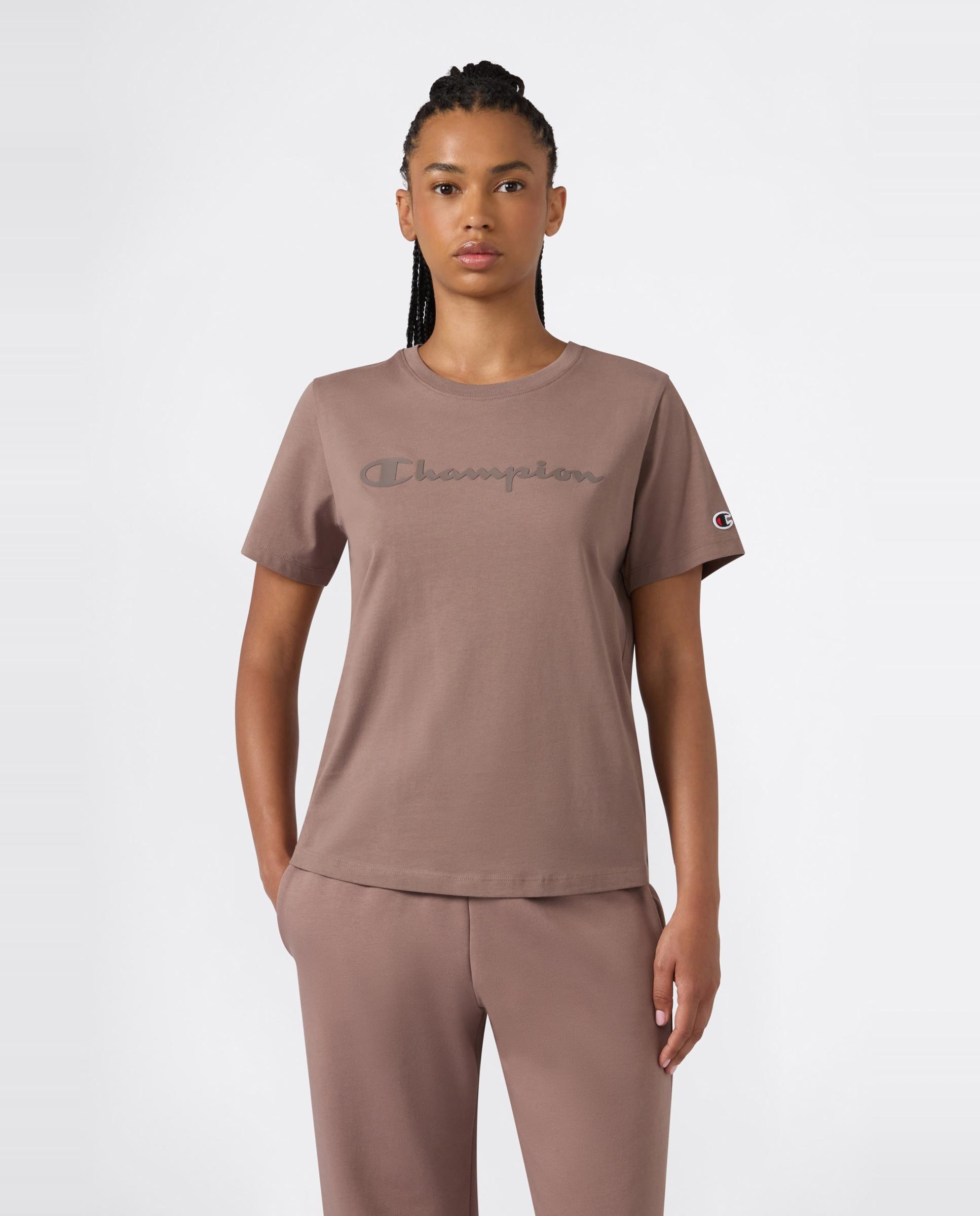 Imagen 0 de Camisetas Casual de Mujer SS Tee CHAMPION Marrón