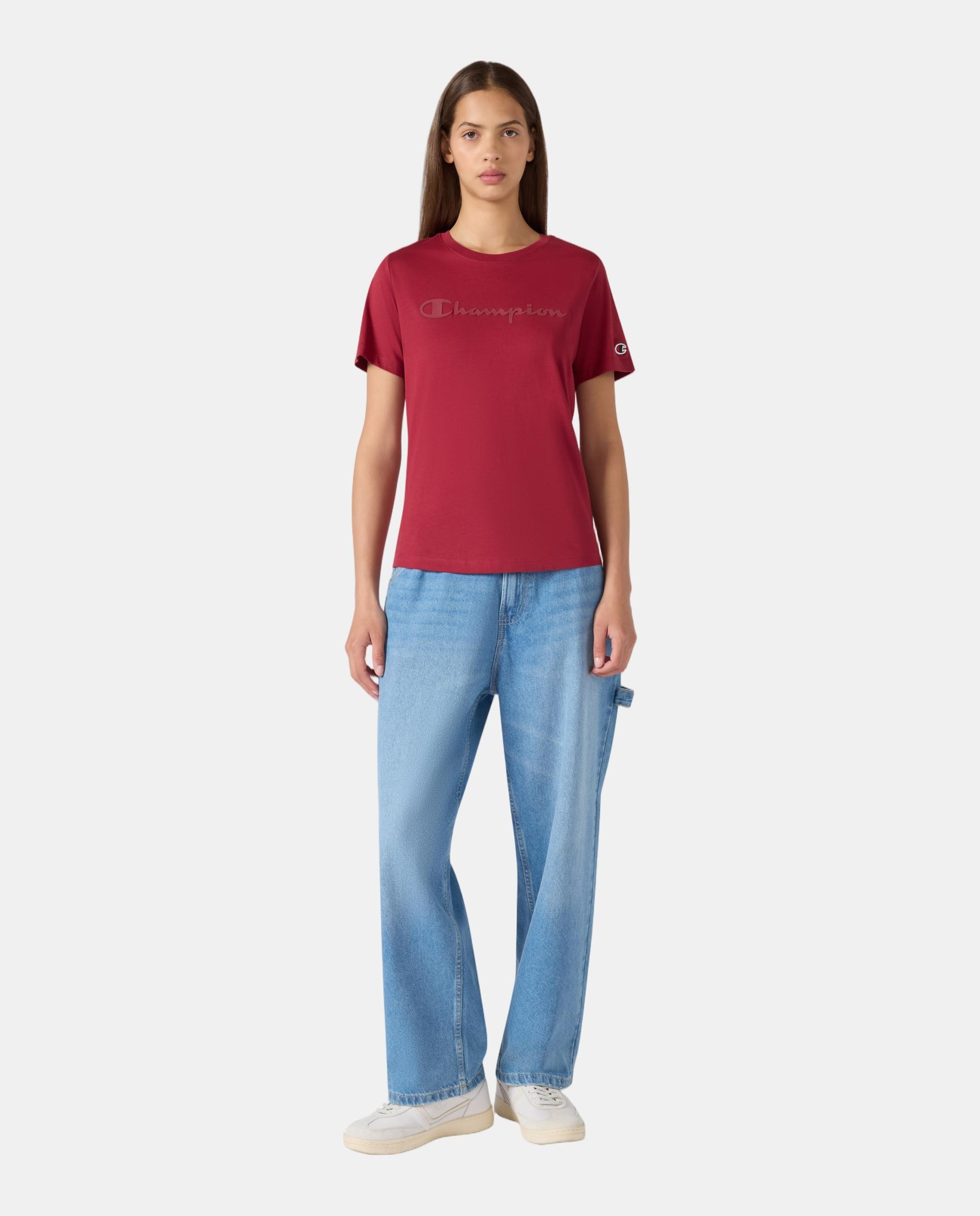 Camisetas Casual de Mujer SS Tee CHAMPION - Rojo Rojo-5