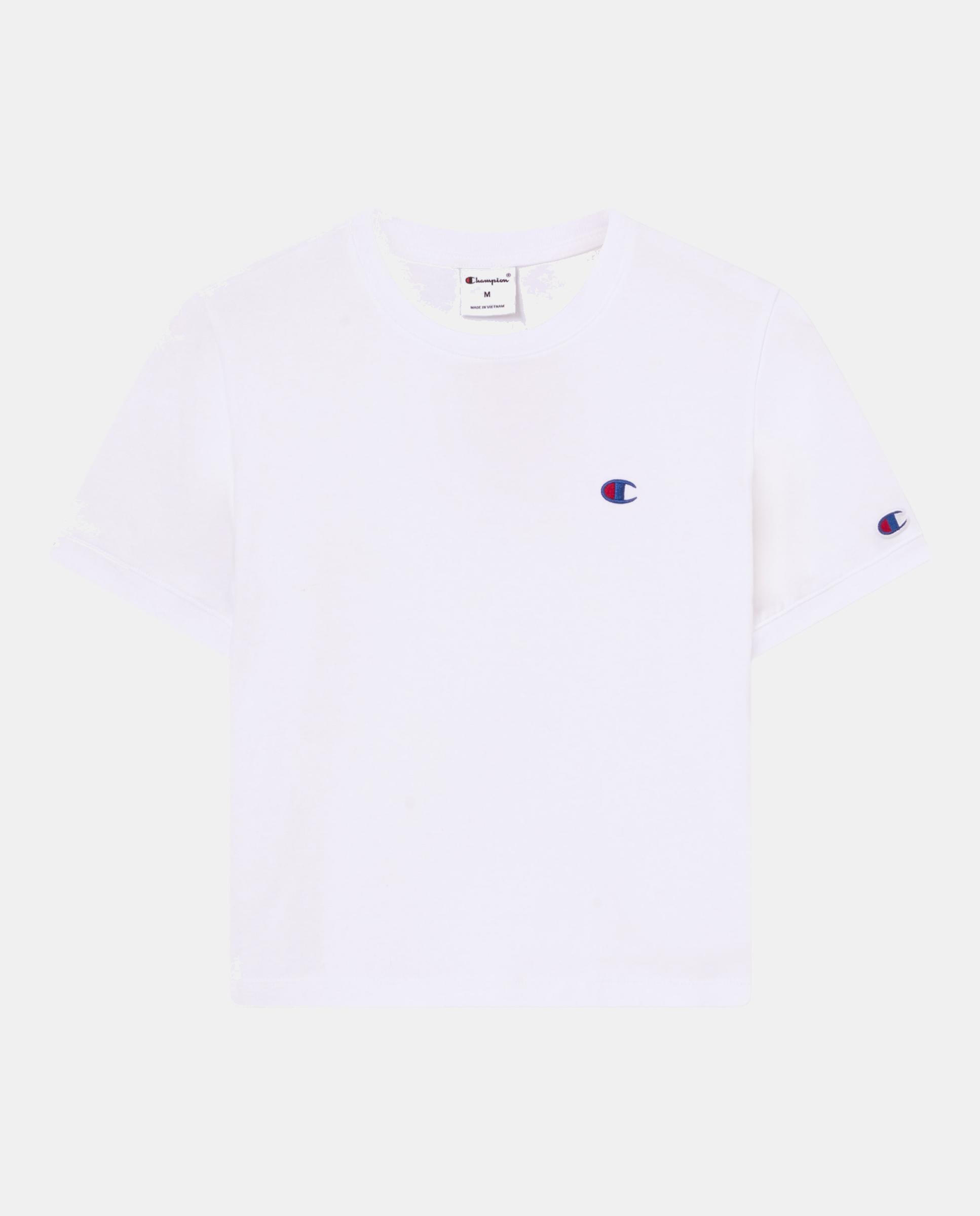 Camisetas Casual de Mujer Crop SS Tee CHAMPION - Blanco Blanco-3