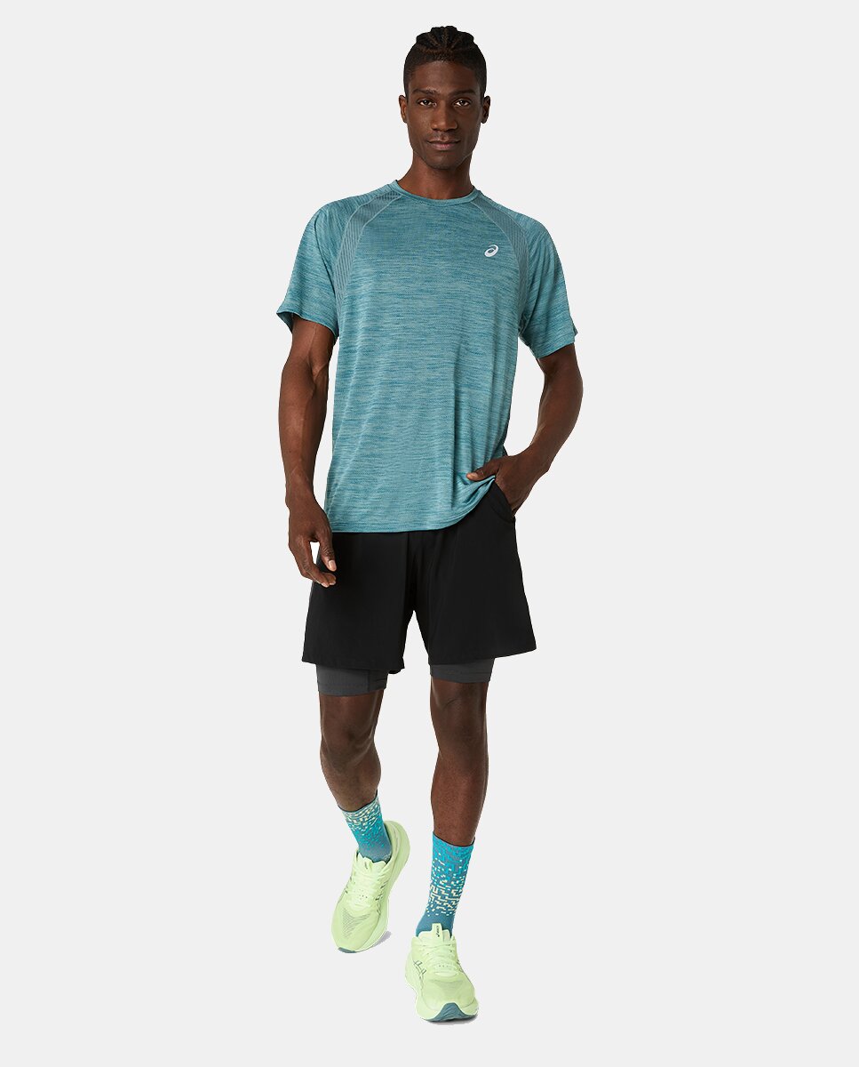 T-shirt de Homem Road Ss Top Cinzento-escuro / Verde-3