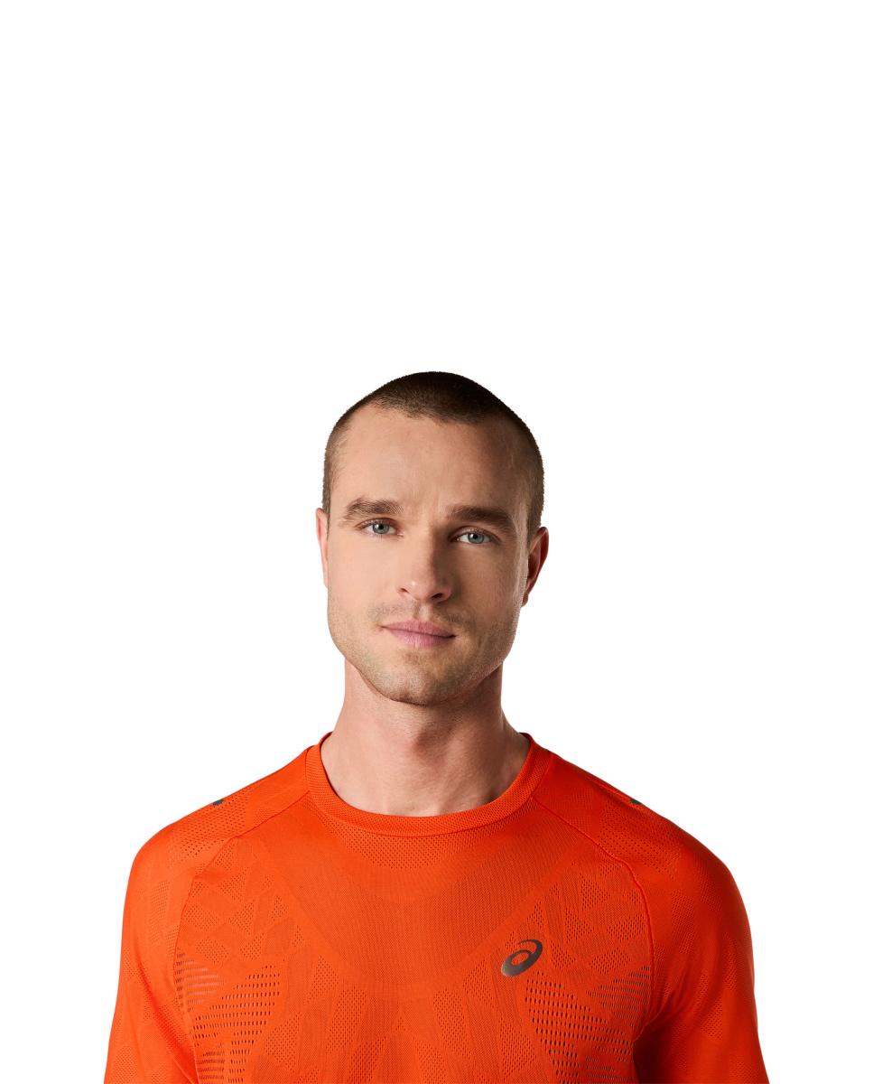 T-shirt de Homem Metarun Ss Top Vermelho / Laranja-5