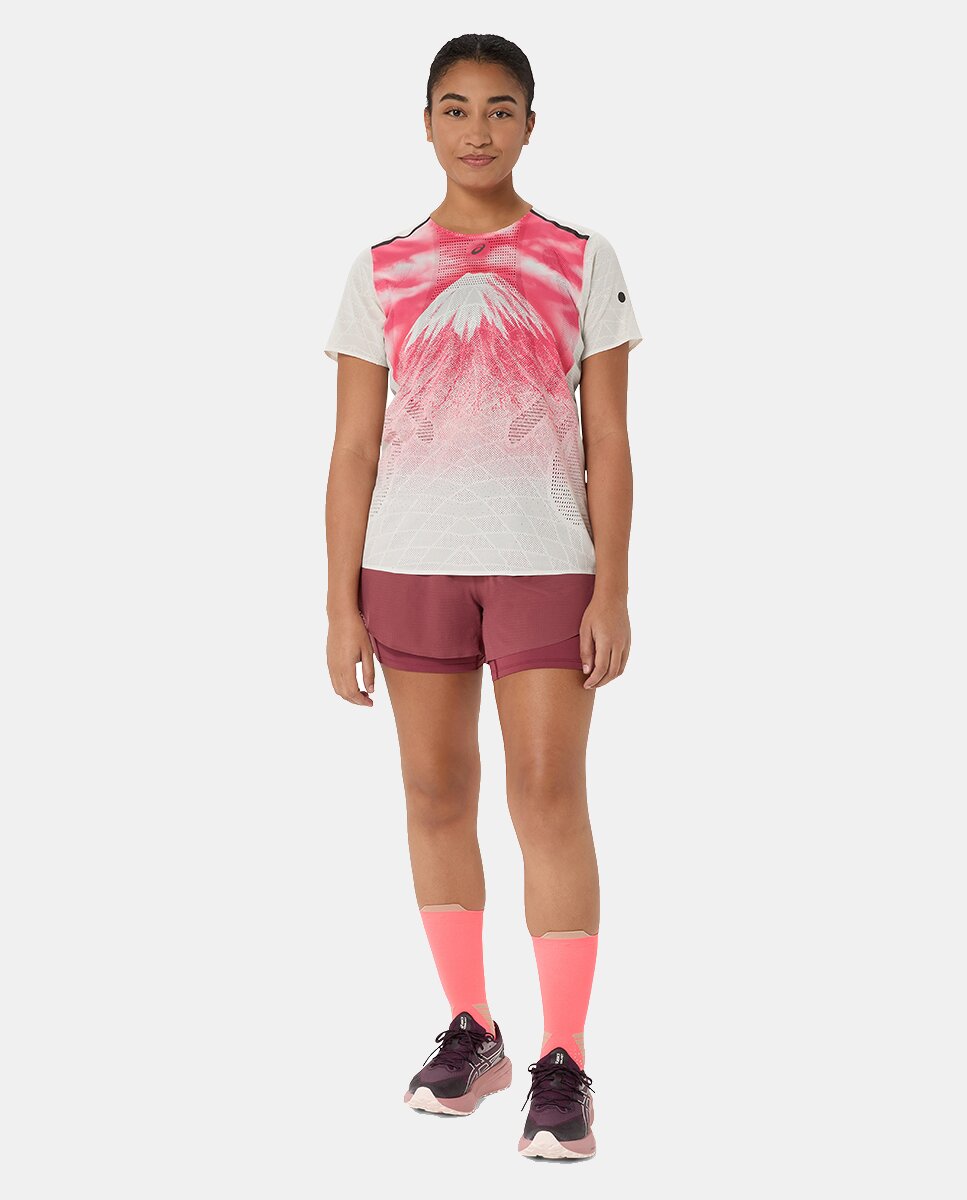 T-shirt de Mulher Fujitrail Elite Graphic Ss Top Natural-3