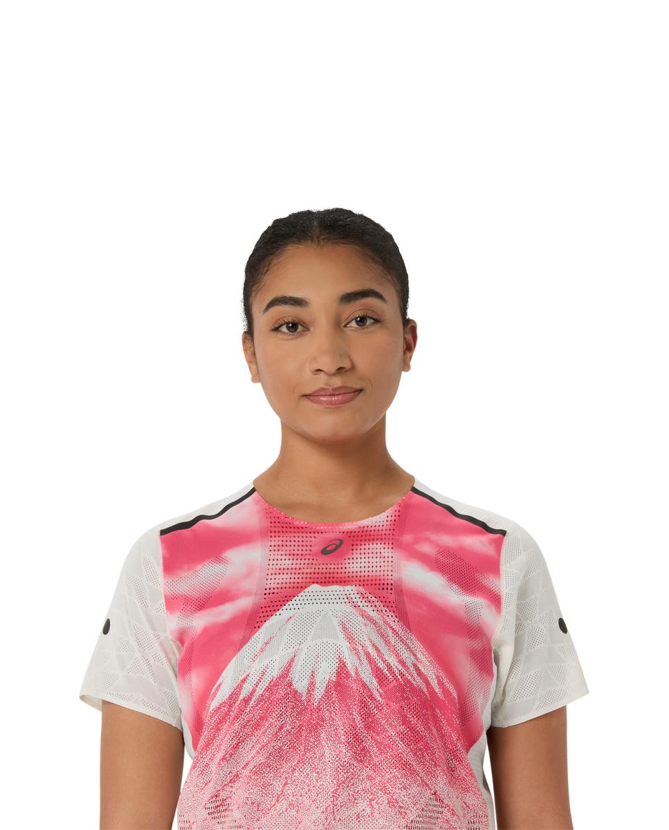 T-shirt de Mulher Fujitrail Elite Graphic Ss Top Natural-5
