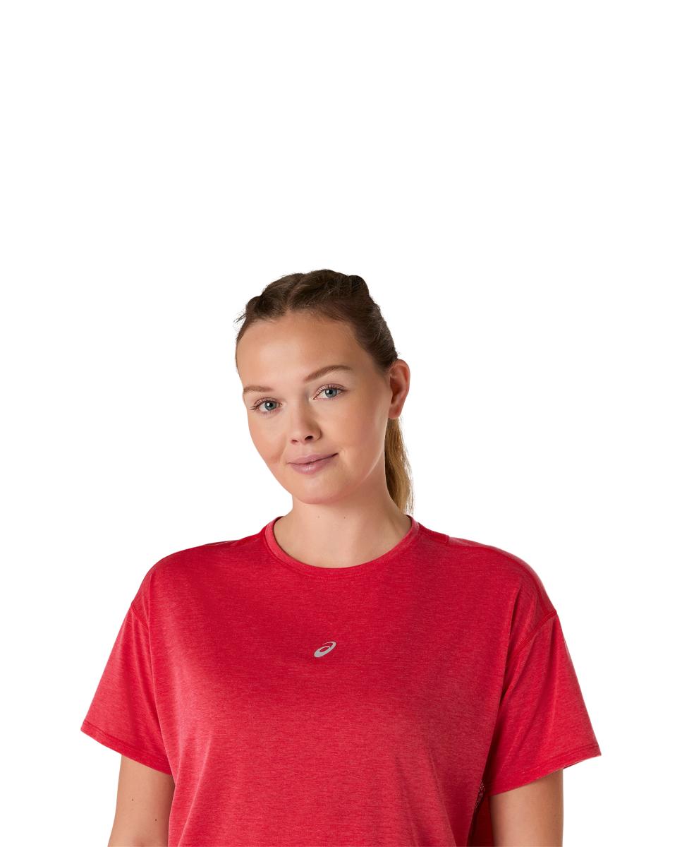 T-shirt de Mulher Nagino Run Ss Top Vermelho-5