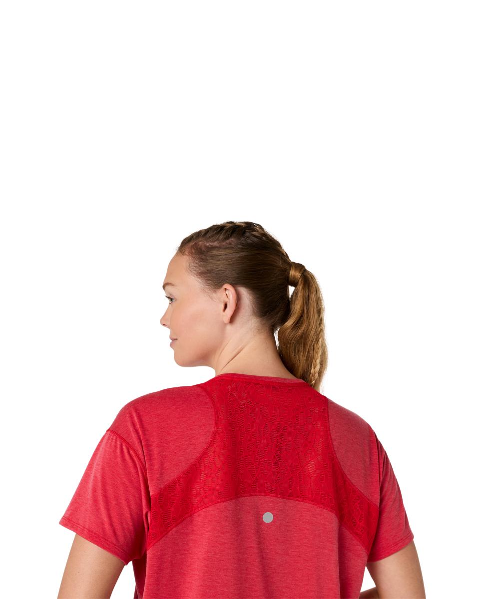 T-shirt de Mulher Nagino Run Ss Top Vermelho-8