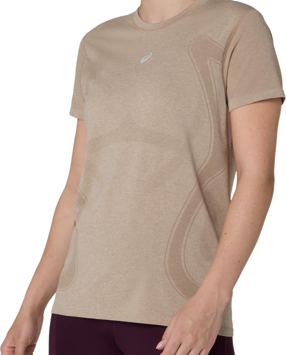T-shirt de Mulher Road Seamless Ss Top Taupe-4