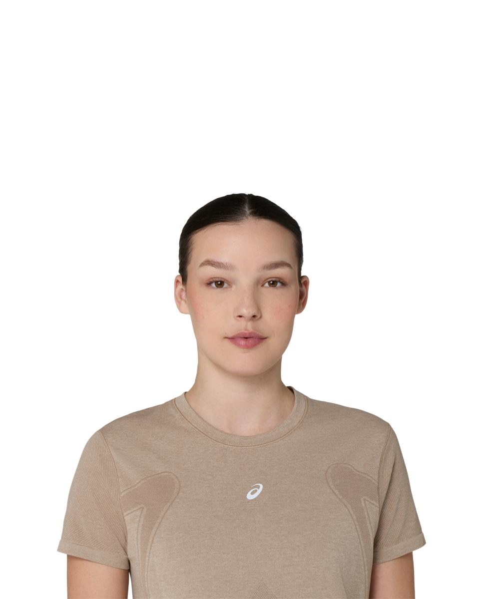 T-shirt de Mulher Road Seamless Ss Top Taupe-5