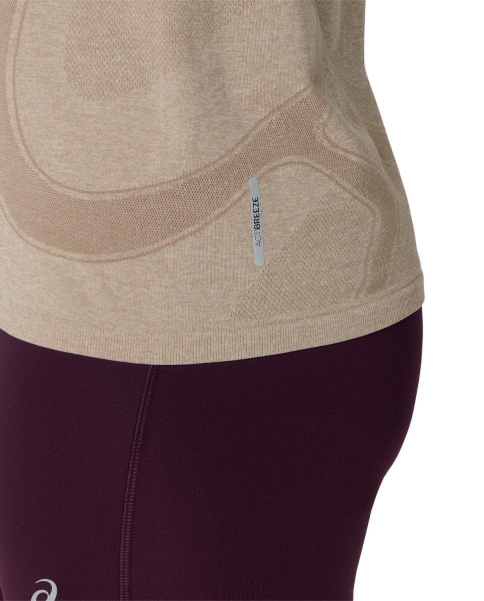 T-shirt de Mulher Road Seamless Ss Top Taupe-6